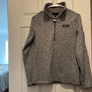 Patagonia Heathered Gray Quarter-Zip Pullover